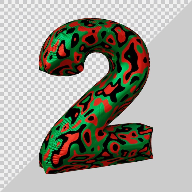 3D-Rendering des Ballons Nummer 2