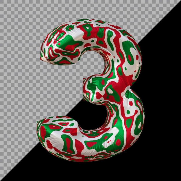 3D-Rendering des Ballons Nummer 3
