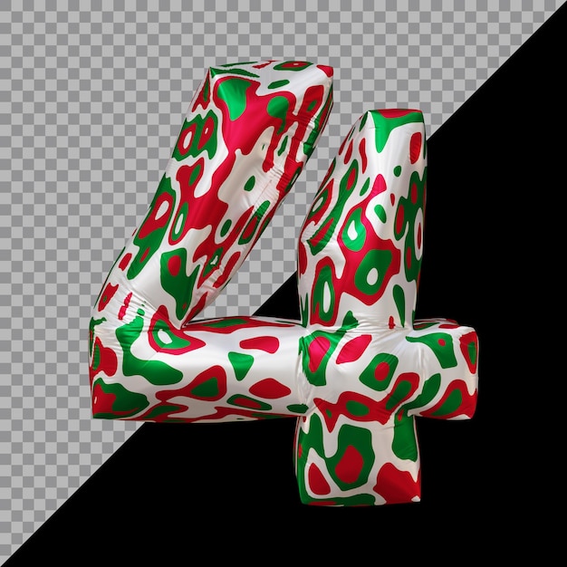 3D-Rendering des Ballons Nummer 4