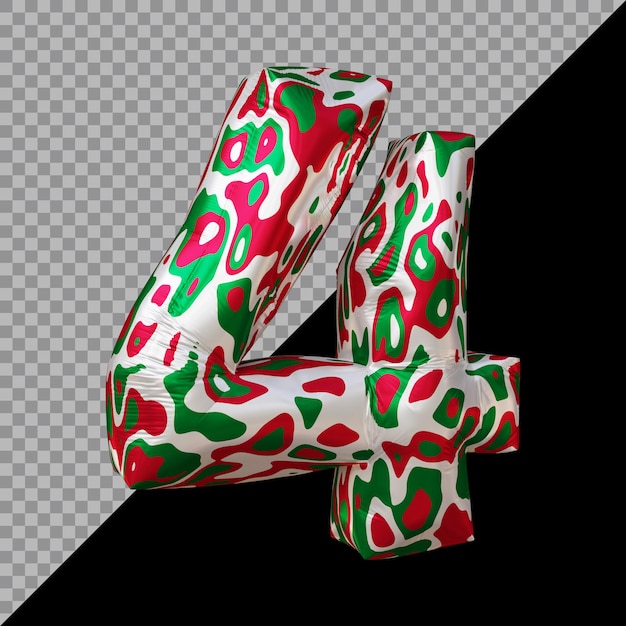 3D-Rendering des Ballons Nummer 4