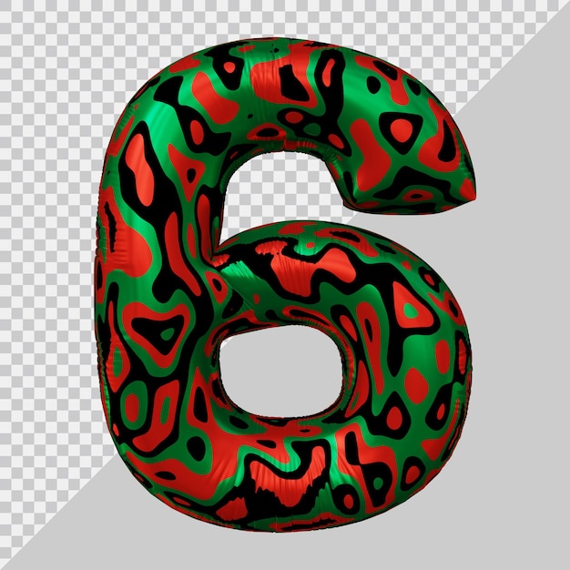 3D-Rendering des Ballons Nummer 6