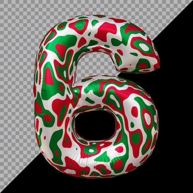 3D-Rendering des Ballons Nummer 6