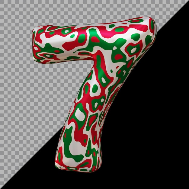3D-Rendering des Ballons Nummer 7