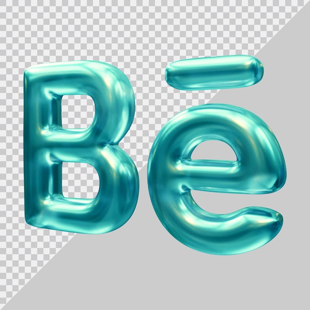 3d-rendering des behance-icon-social-media-konzepts