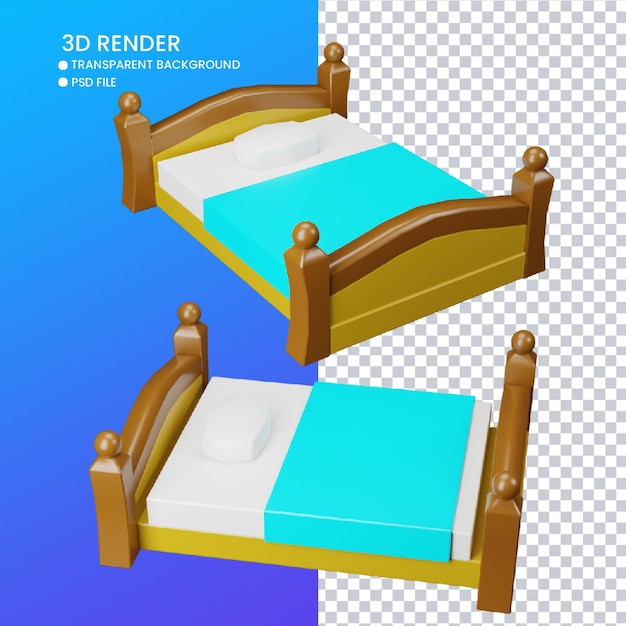 PSD 3d-rendering des bettes