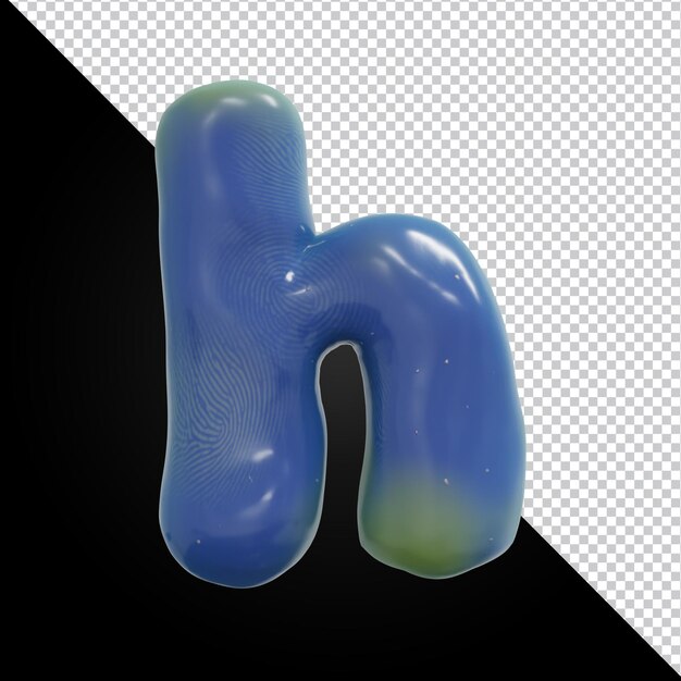 3D-Rendering des Buchstaben H isoliert