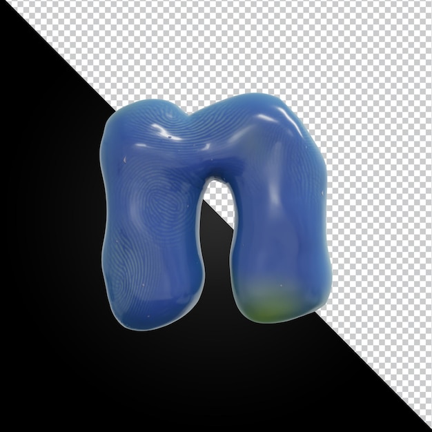 3D-Rendering des Buchstaben N isoliert