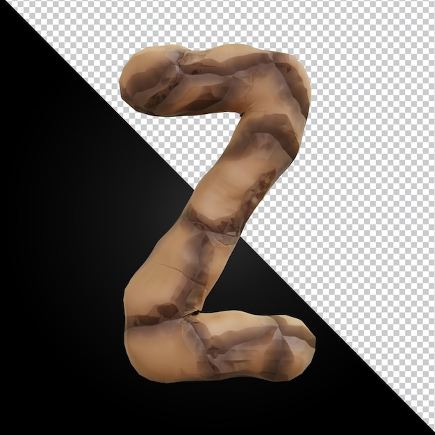 3D-Rendering des Buchstaben Z isoliert