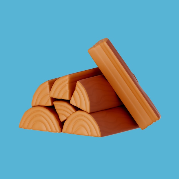3D-Rendering des Camping-Symbols
