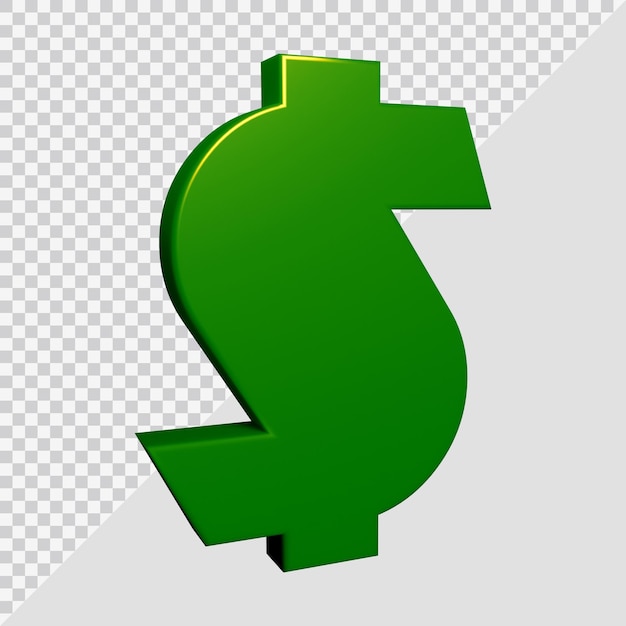 3d-rendering des dollarsymbols