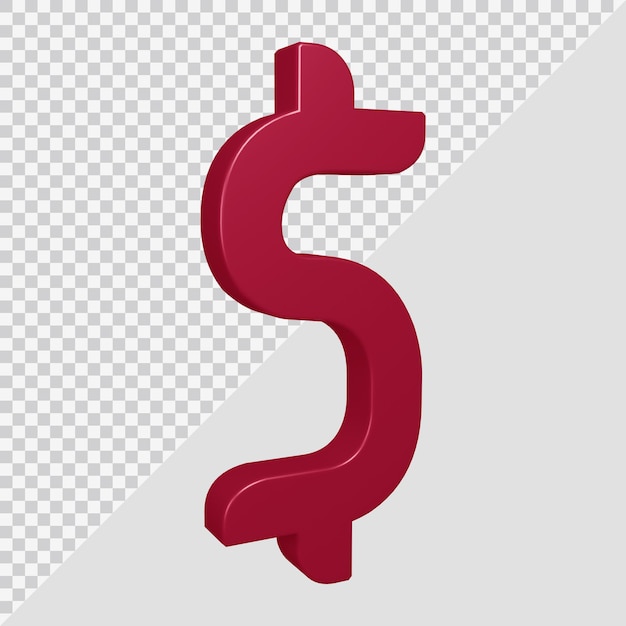 3d-rendering des dollarsymbols