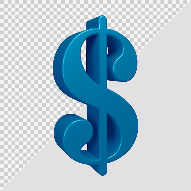 3d-rendering des dollarsymbols