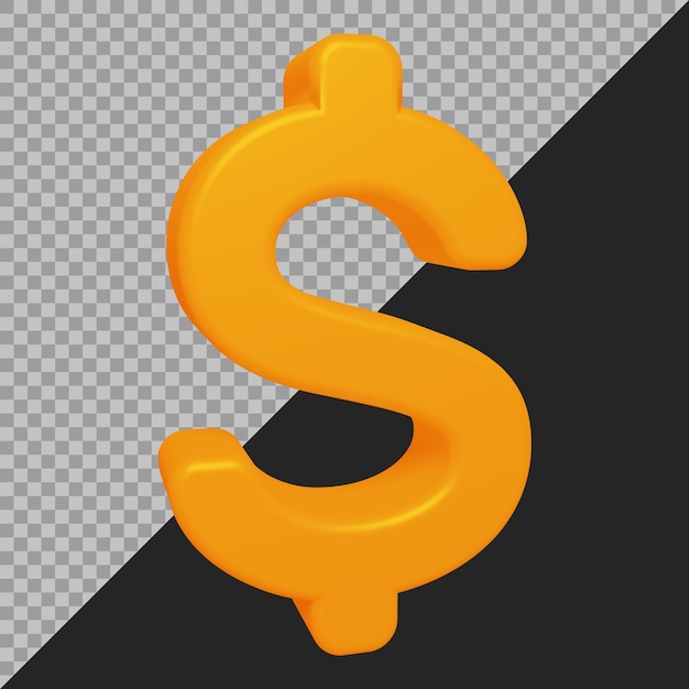 3d-rendering des dollarsymbols