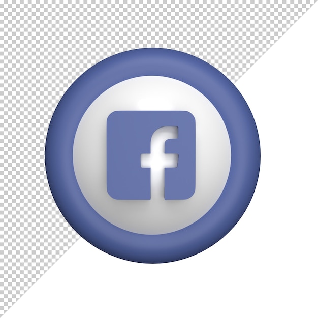 3D-Rendering des Facebook-Logos