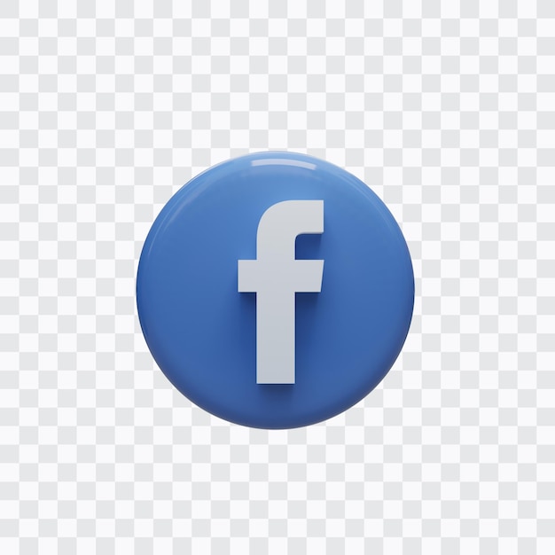 3D-Rendering des Facebook-Symbols
