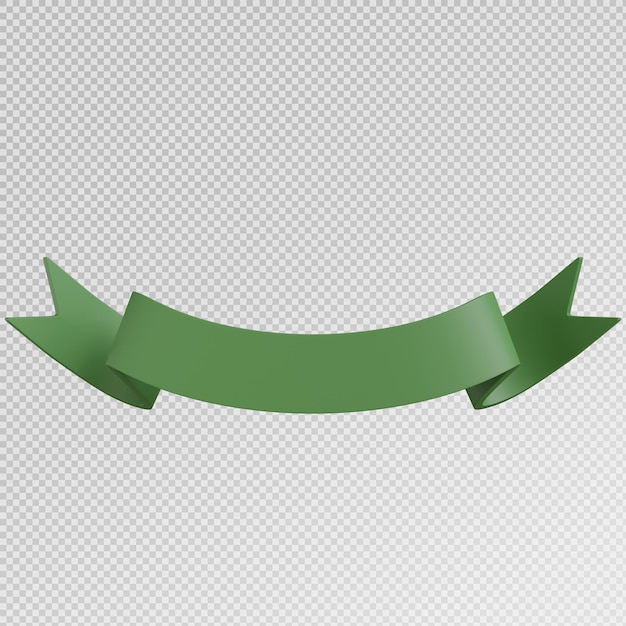 3D-Rendering des grünen Bandes für das Design