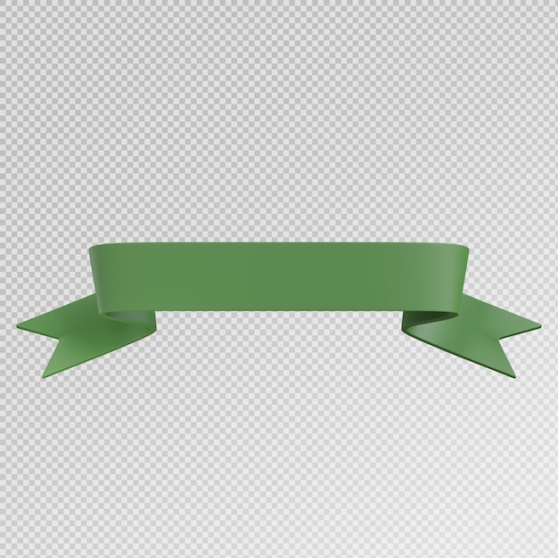3D-Rendering des grünen Bandes für das Design