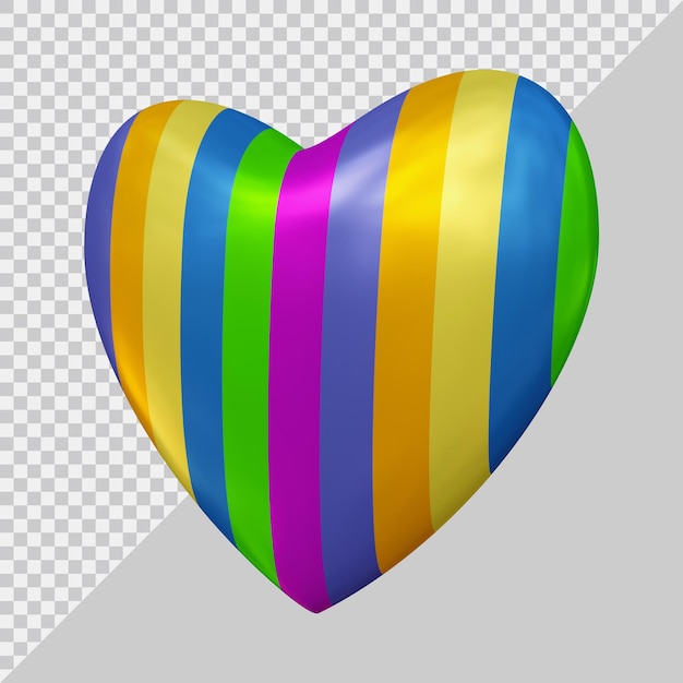 3D-Rendering des Herzsymbolballons