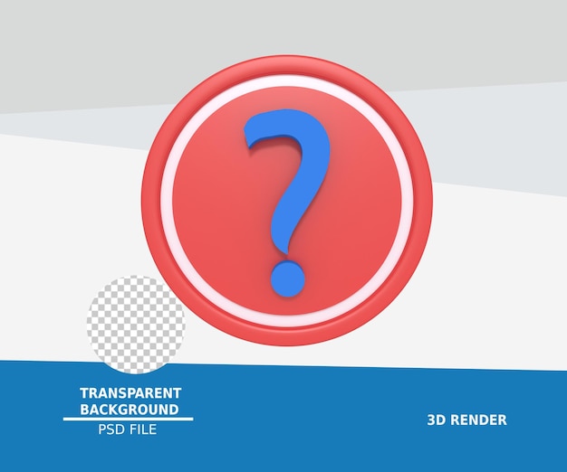 3D-Rendering des Hilfesymbols