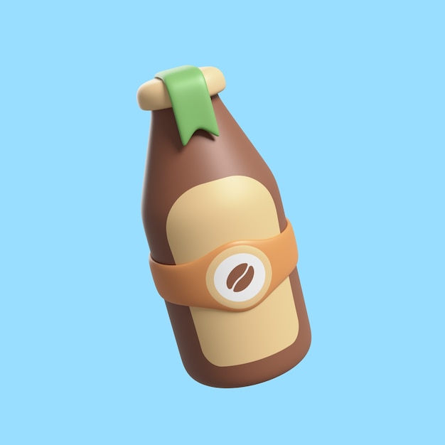 3D-Rendering des Ikonen des Cafés