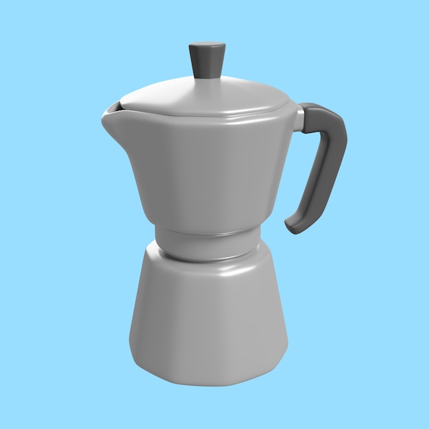 3D-Rendering des Ikonen des Cafés