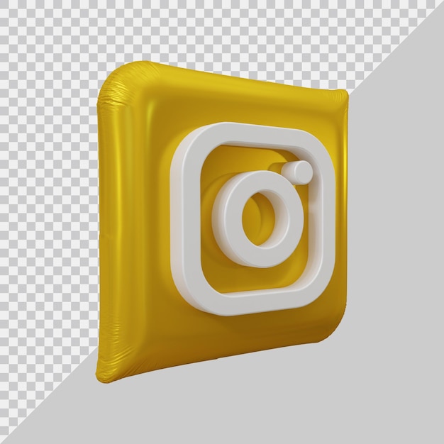 3d-rendering des instagram-symbols