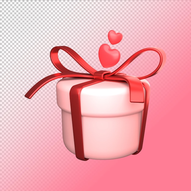 3d-rendering des isolierten valentine-icon-konzepts