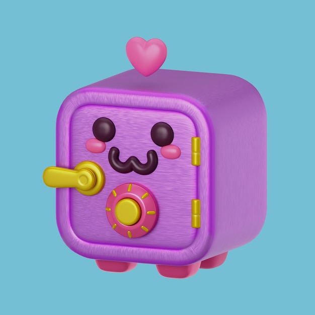 3D-Rendering des Kawaii-Spar-Symbols