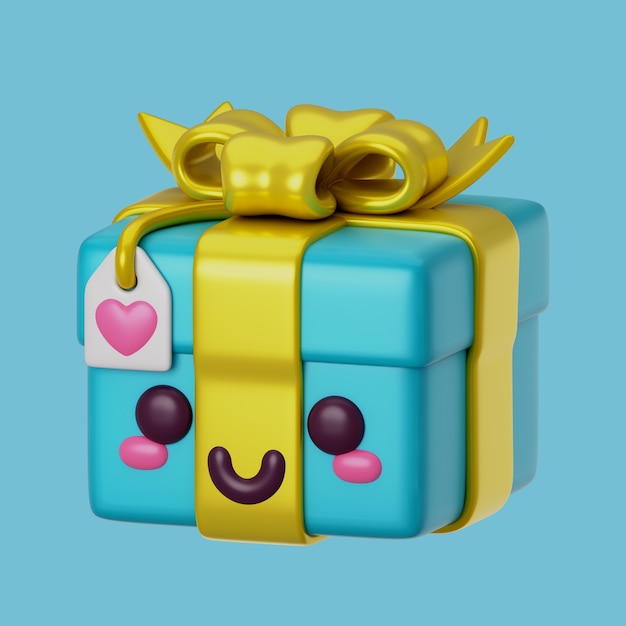 3D-Rendering des Kawaii-Spar-Symbols