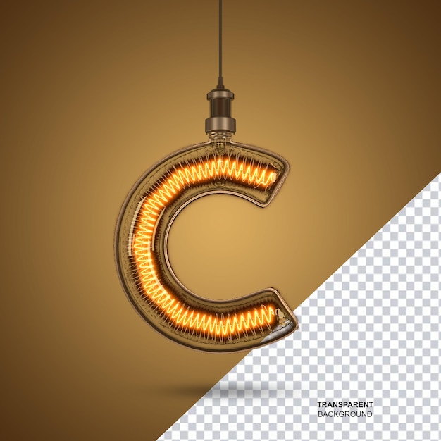 3D-Rendering des Lampenalphabets