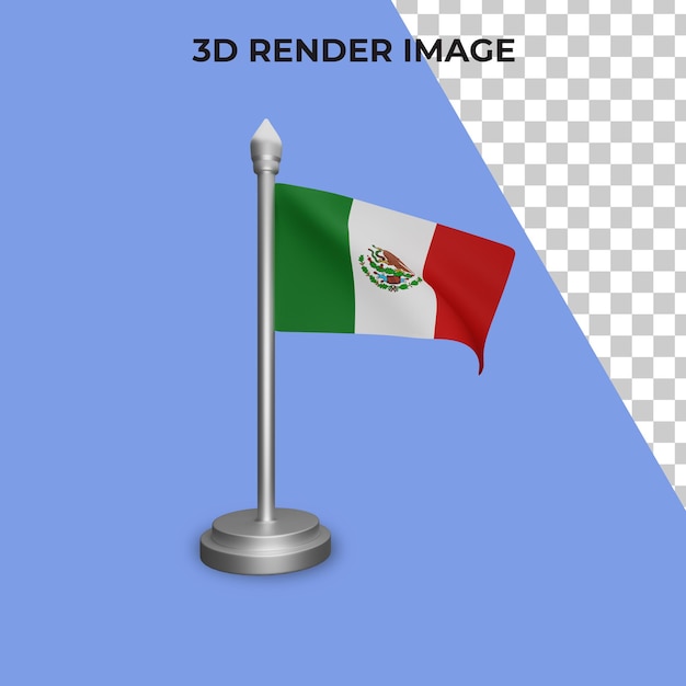 3d-rendering des mexikanischen flaggenkonzepts mexiko-nationalfeiertag