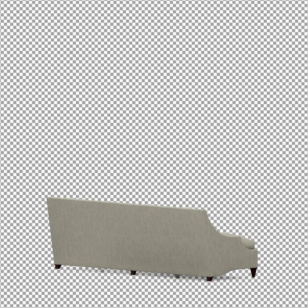 3d-rendering des minimalistischen sofas isoliert