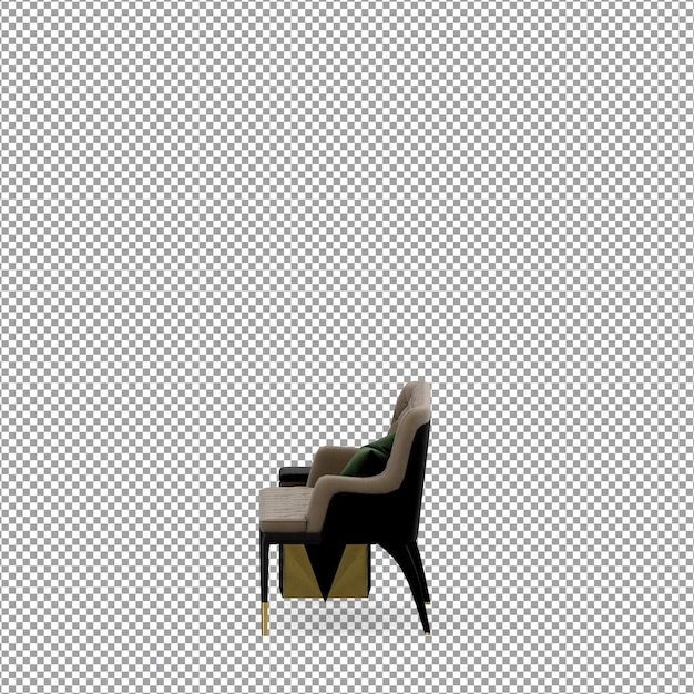 3D-Rendering des minimalistischen Sofas isoliert