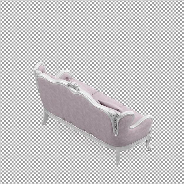 3D-Rendering des minimalistischen Sofas isoliert