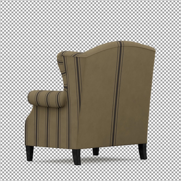 3D-Rendering des minimalistischen Sofas isoliert