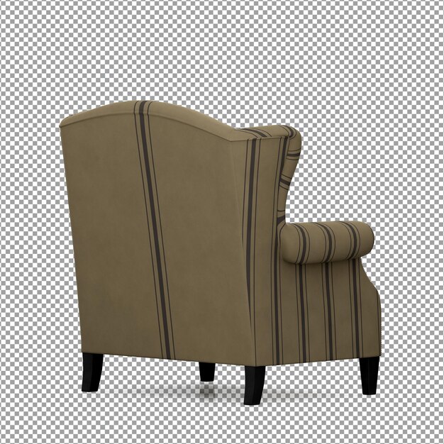 3D-Rendering des minimalistischen Sofas isoliert