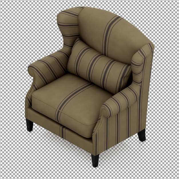 3D-Rendering des minimalistischen Sofas isoliert
