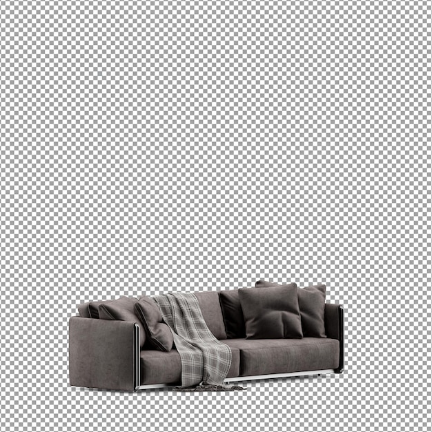 3d-rendering des minimalistischen sofas isoliert