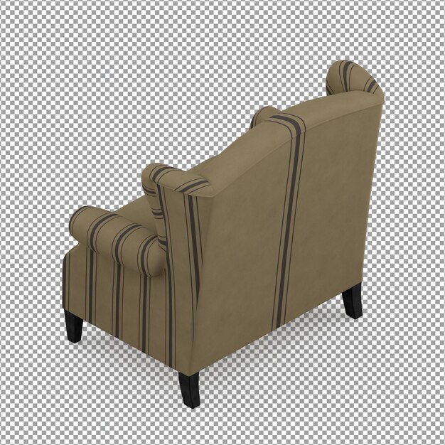 3D-Rendering des minimalistischen Sofas isoliert