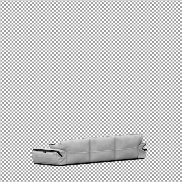 3D-Rendering des minimalistischen Sofas isoliert
