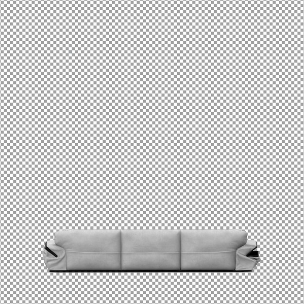 3D-Rendering des minimalistischen Sofas isoliert