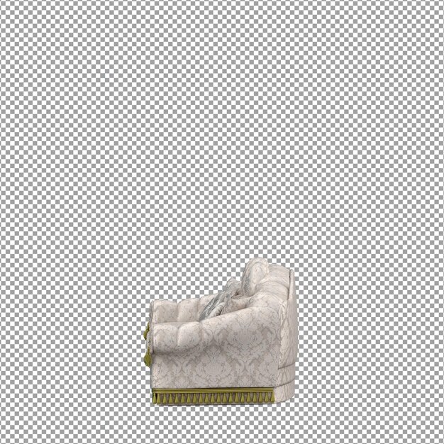3D-Rendering des minimalistischen Sofas isoliert