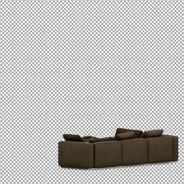 3D-Rendering des minimalistischen Sofas isoliert