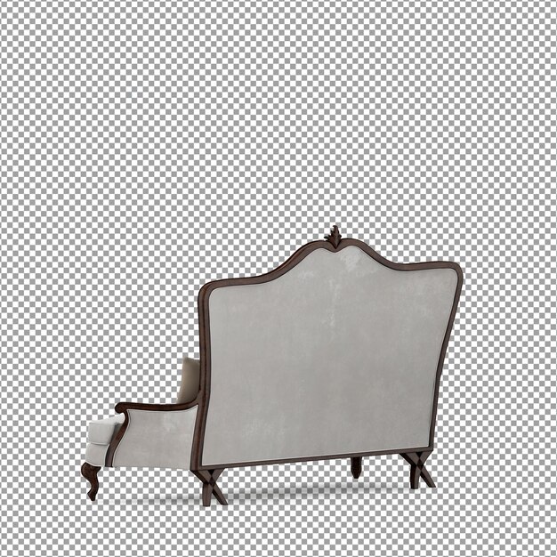 3D-Rendering des minimalistischen Sofas isoliert