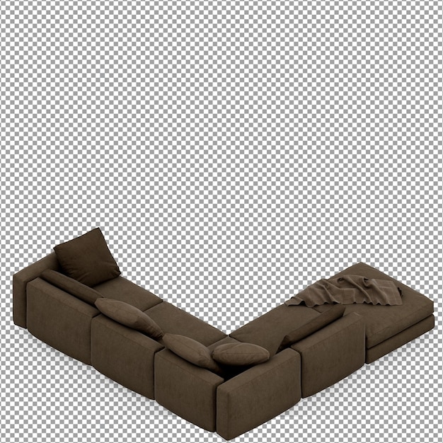 3d-rendering des minimalistischen sofas isoliert