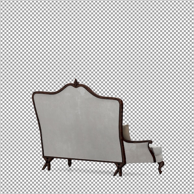 3D-Rendering des minimalistischen Sofas isoliert