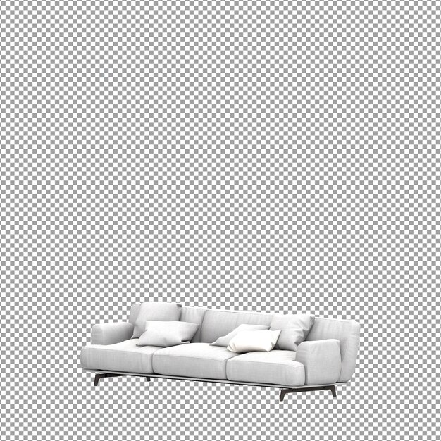 3D-Rendering des minimalistischen Sofas isoliert