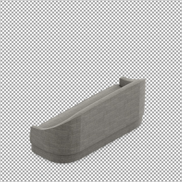 3D-Rendering des minimalistischen Sofas isoliert