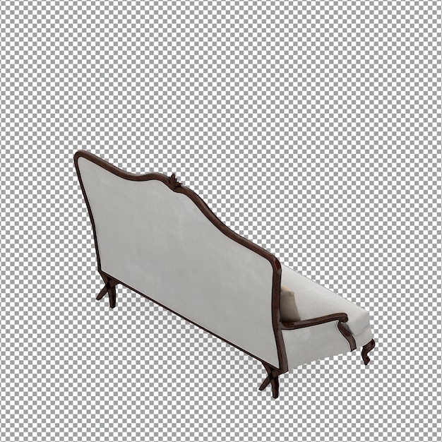 3D-Rendering des minimalistischen Sofas isoliert