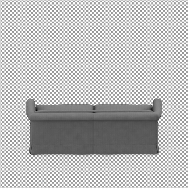 3d-rendering des minimalistischen sofas isoliert